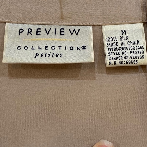 Gorgeous Silk Blouse Nordstrom Petite Blush Pearl - Picture 3 of 5